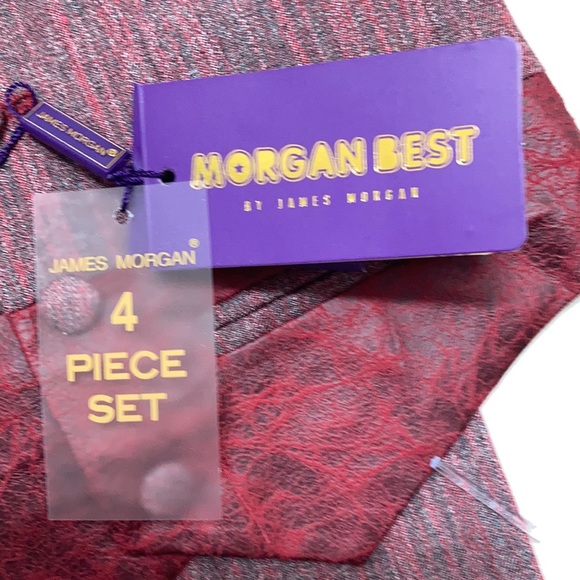 James Morgan 4 pc Vest Bow Tie Button Down Suit - Picture 5 of 11